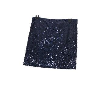 Poof Couture NWT Blue Sequined Sparkle Skirt Large